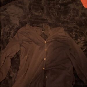 Black Button-Up Blouse